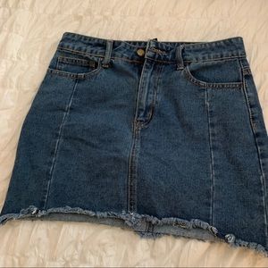 F21 jean skirt